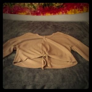 Beige long-sleeve shirt